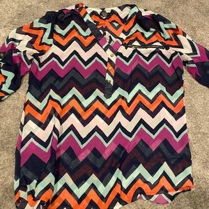 Chevron light weight blouse